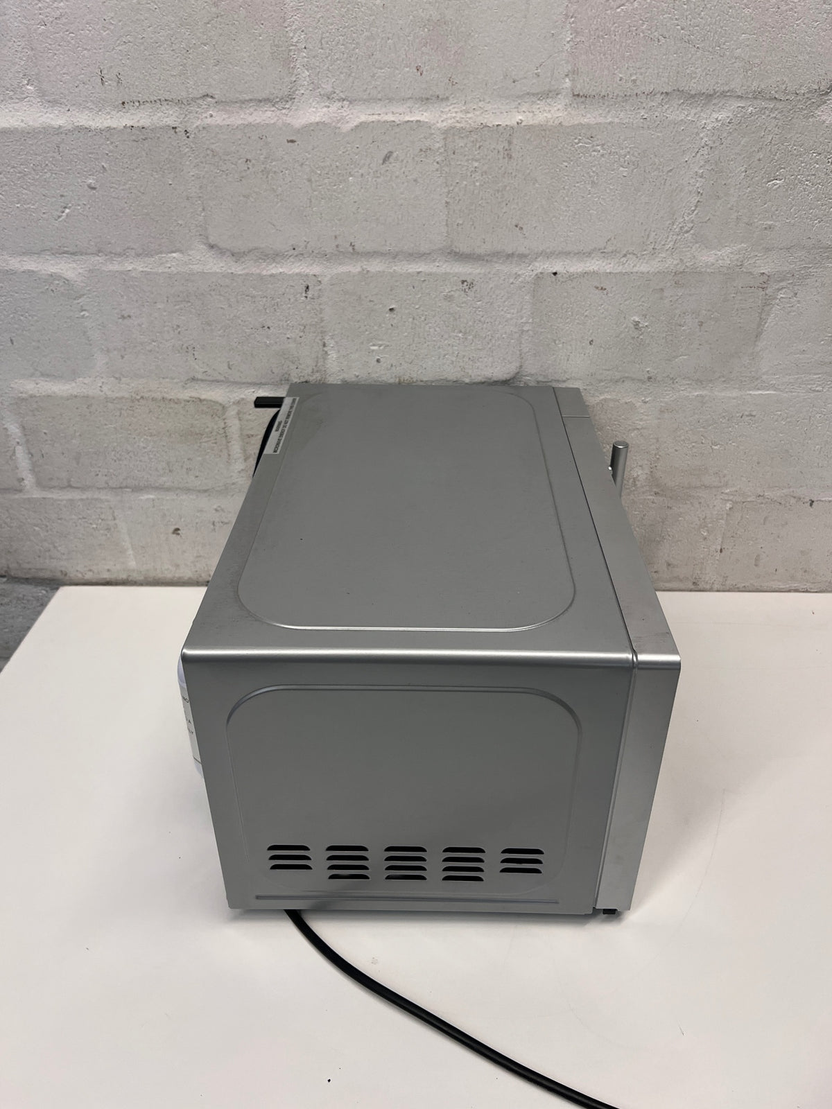 Russell Hobbs Silver Mirror Finish Microwave — Good Working Order – top view