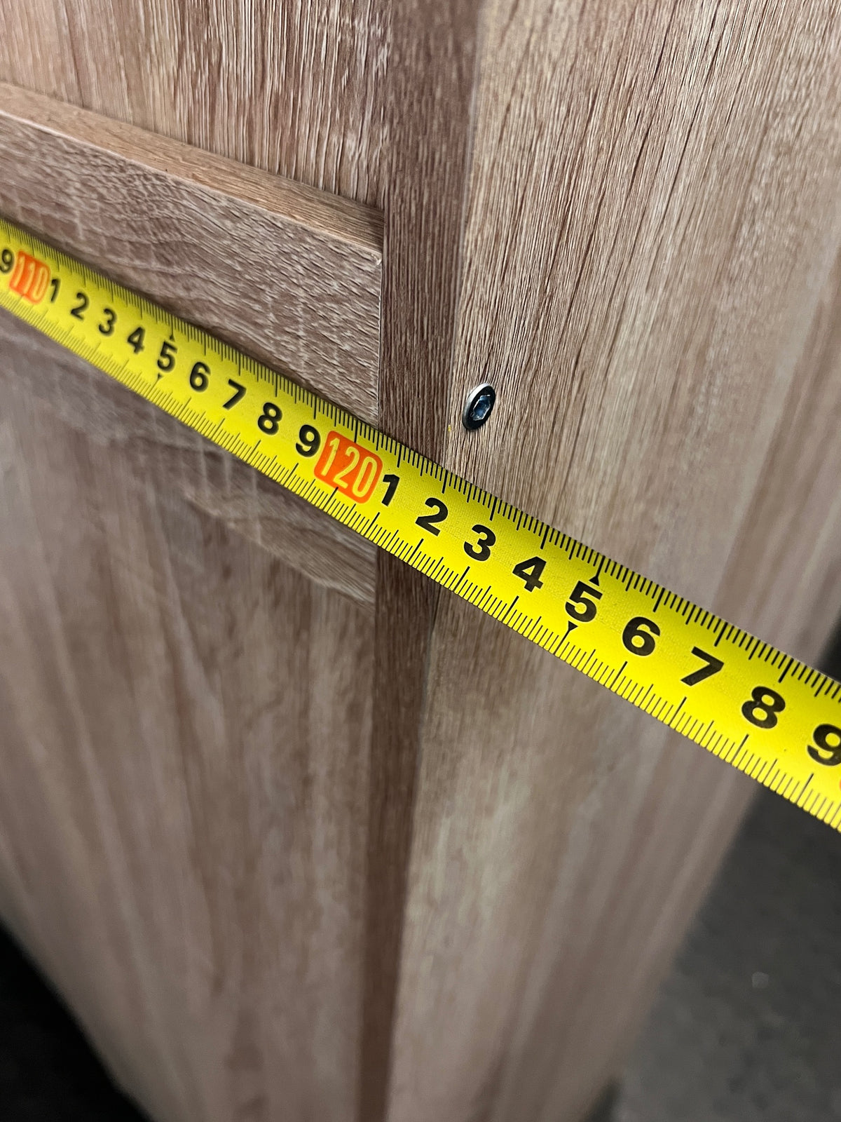 Modern Light Oak Finish Three-Door Wardrobe — Good Condition – width measurement