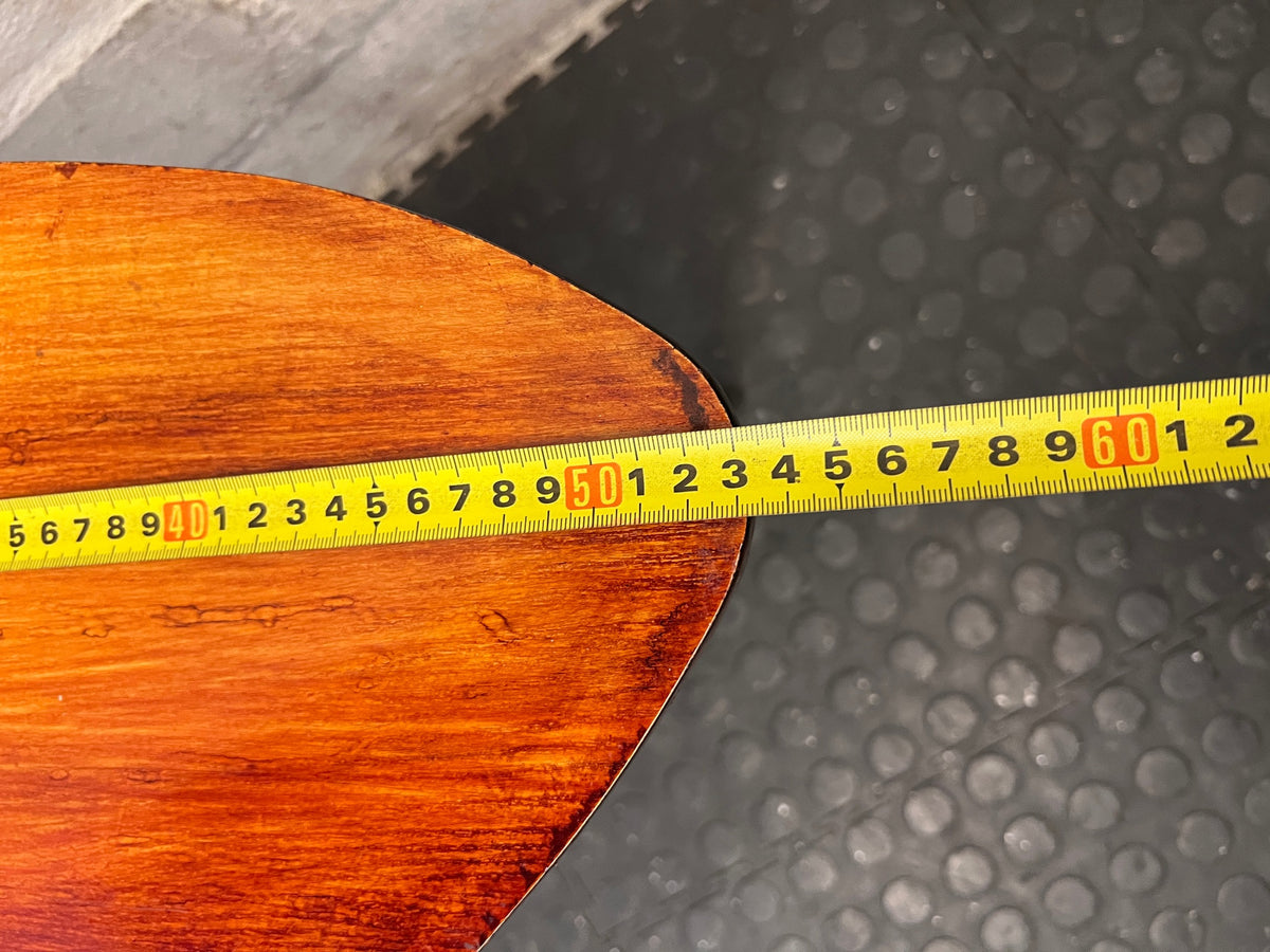 Triangular Timber Side Table with Tapered Legs – depth measurement