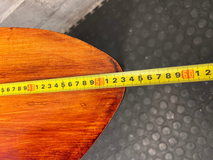 Triangular Timber Side Table with Tapered Legs – depth measurement