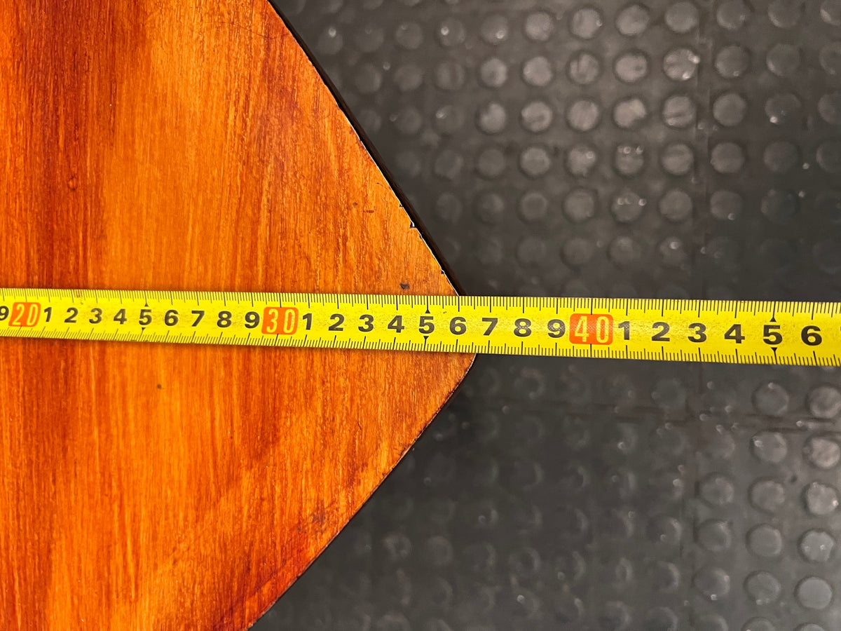 Triangular Timber Side Table with Tapered Legs – width measurement
