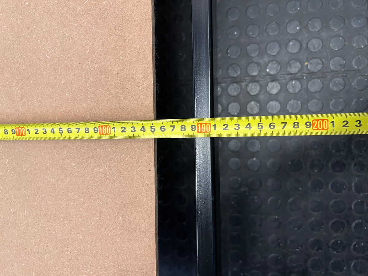 Black Metal Four Poster Queen Bed Frame — Well Used Condition – depth measurement