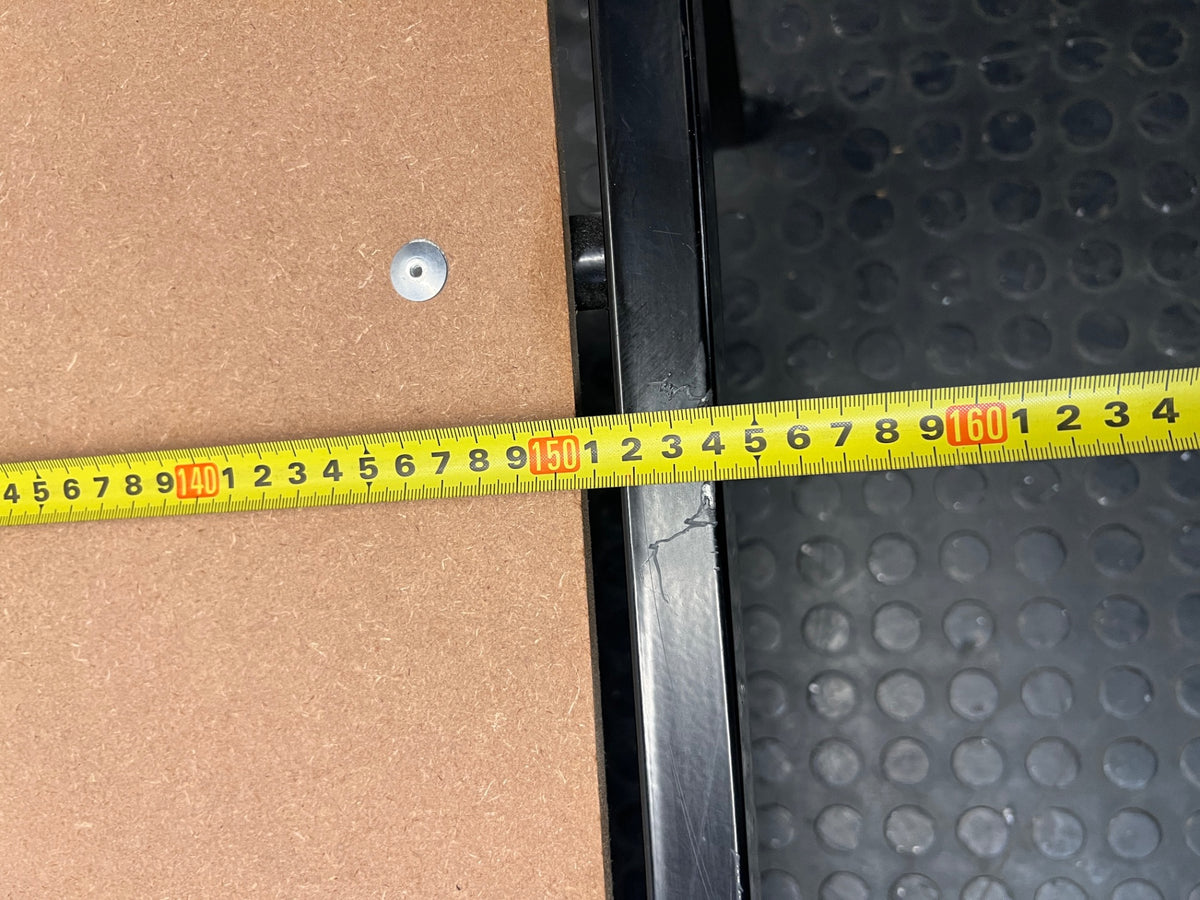 Black Metal Four Poster Queen Bed Frame — Well Used Condition – width measurement