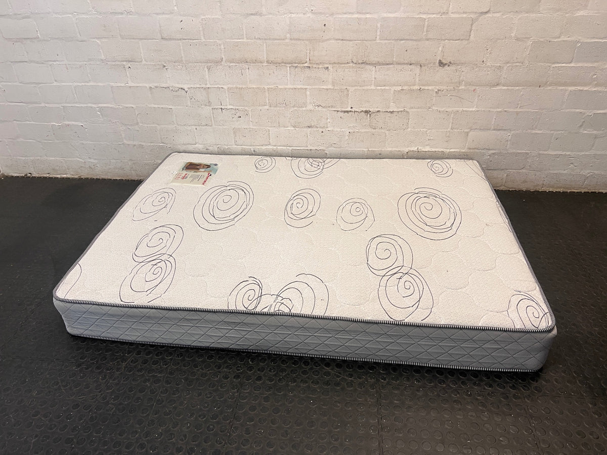 Rest Assured Matrix Vito Double Mattress — Fair Used Condition – back view