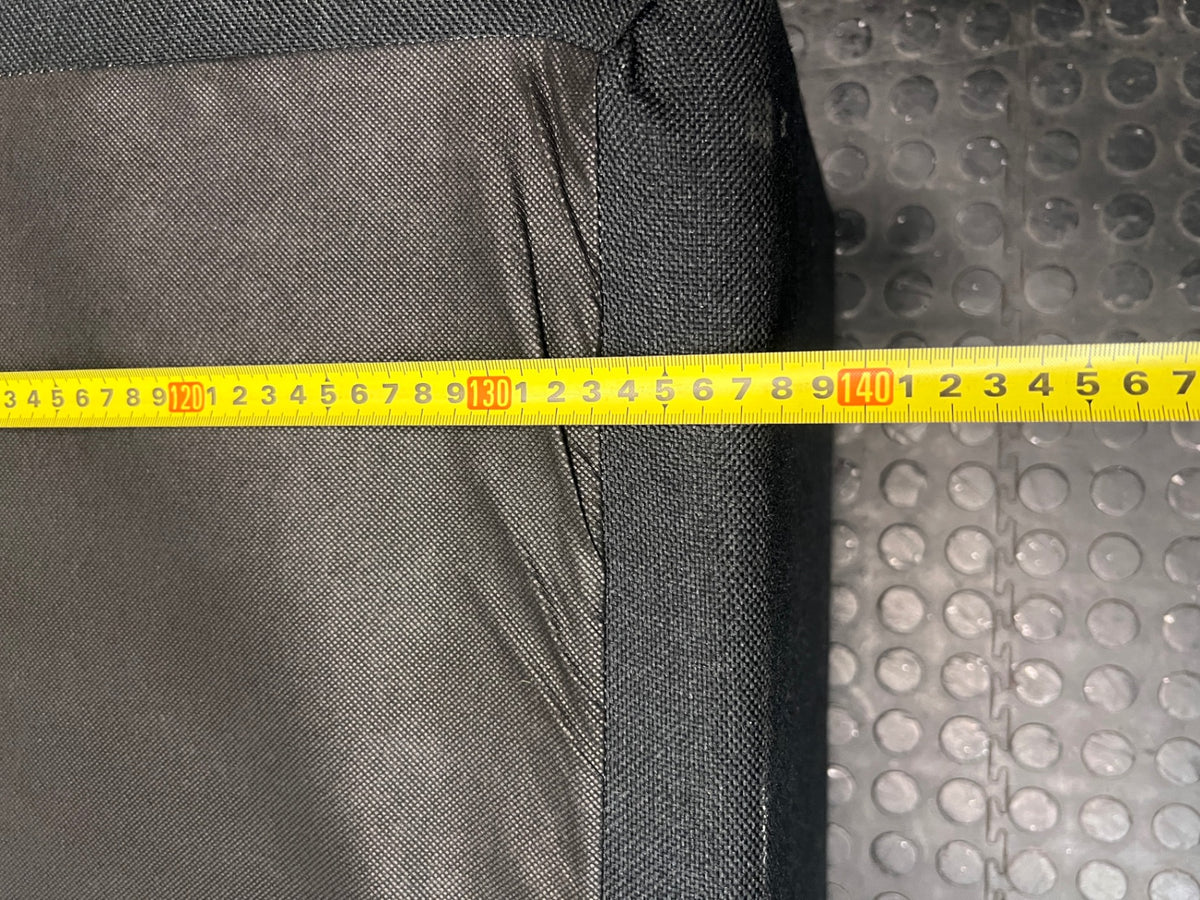 Black Fabric Upholstered Double Bed Base — Well Used Bed Base – width measurement