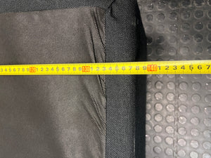 Black Fabric Upholstered Double Bed Base — Well Used Bed Base – width measurement