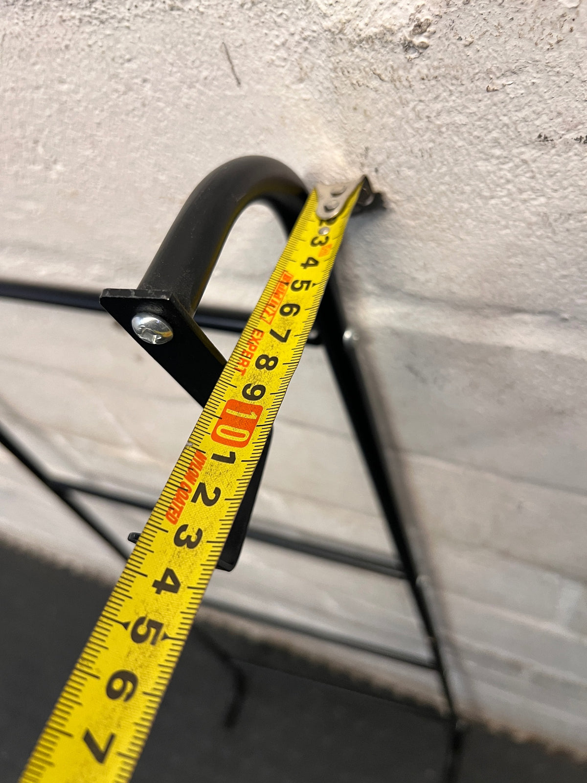 Matte Black Over-the-Door 4-Bar Towel Rail – depth measurement