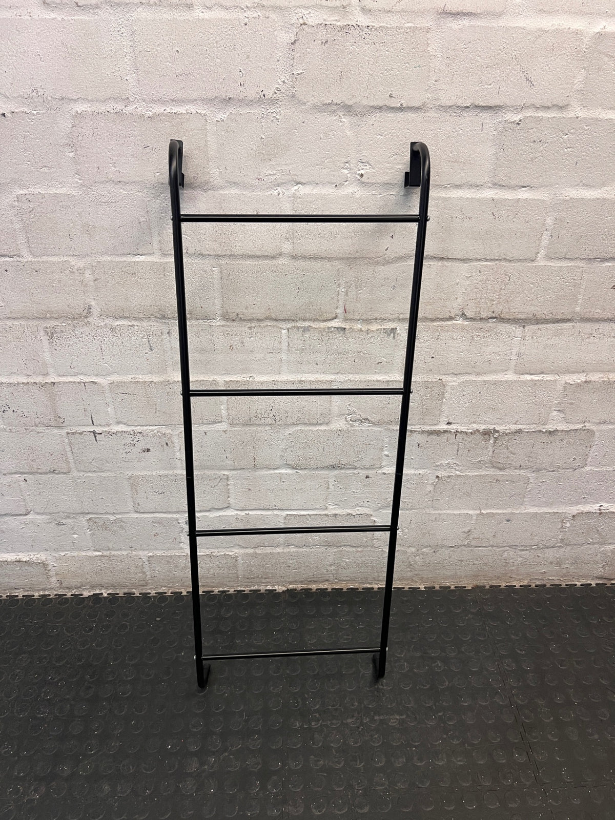 Matte Black Over-the-Door 4-Bar Towel Rail – main front view