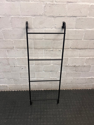 Matte Black Over-the-Door 4-Bar Towel Rail – main front view