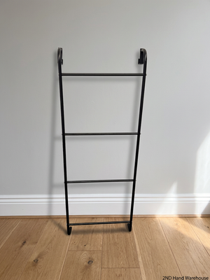 Matte Black Over-the-Door 4-Bar Towel Rail – styled product image