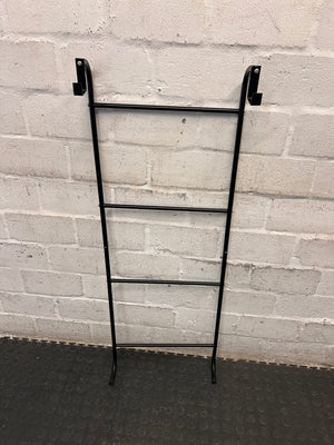 Matte Black Over-the-Door 4-Bar Towel Rail – top view