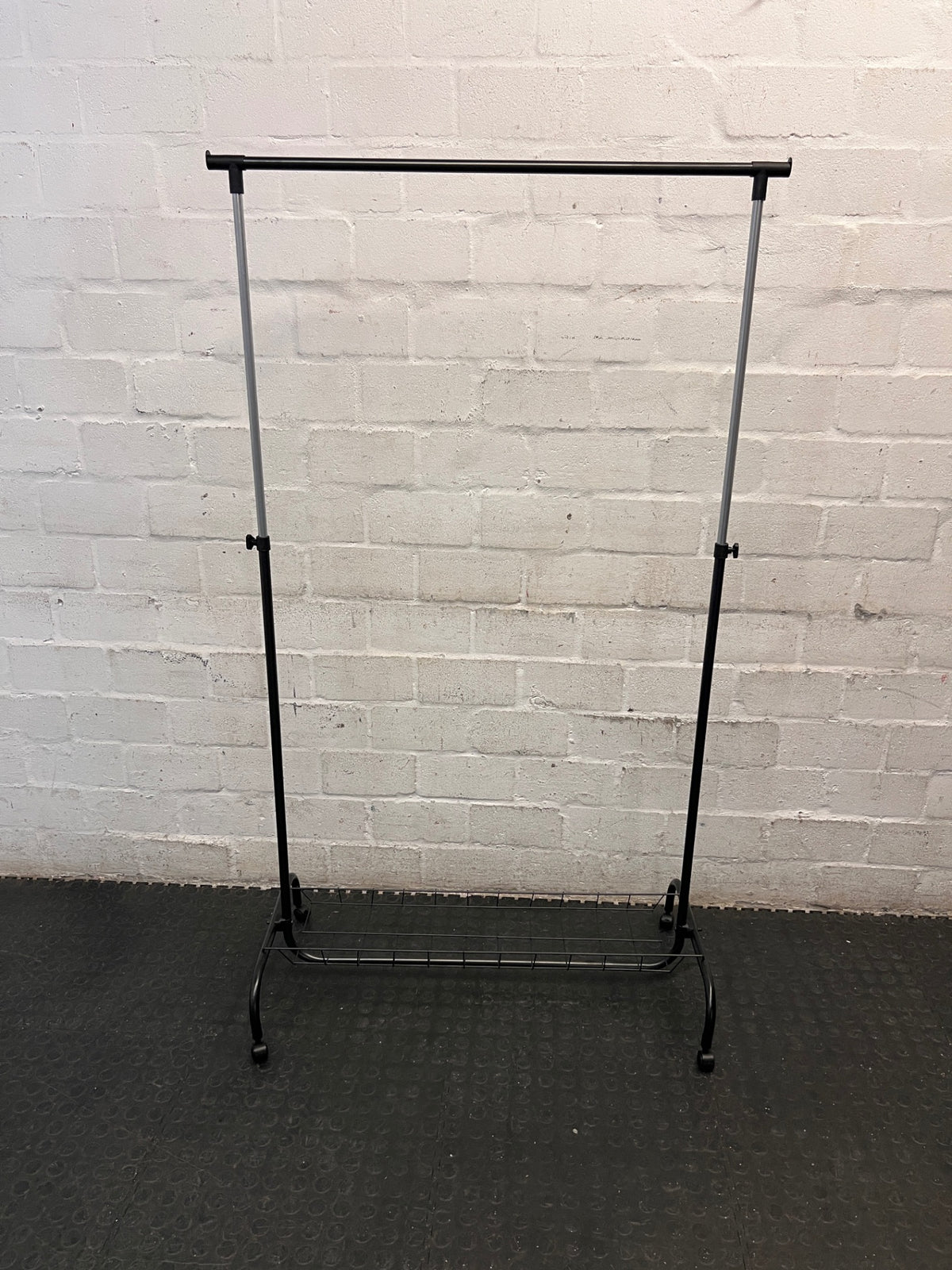 Adjustable Metal Clothing Rack with Shoe Shelf – main front view