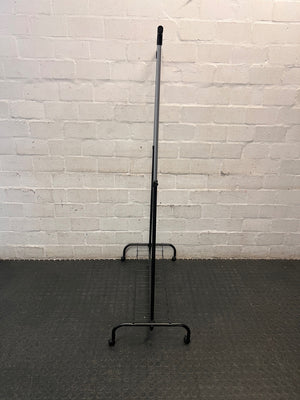 Adjustable Metal Clothing Rack with Shoe Shelf – side view