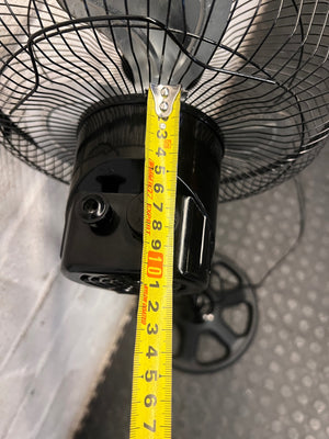 Bluetech Chrome and Black Standing Fan — Good Working Order – depth measurement