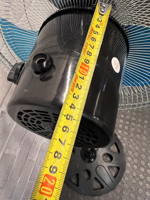 Condere Black and Chrome Standing Fan — Working Well; Fair Condition – depth measurement