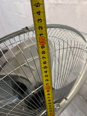 Condere Black and Chrome Standing Fan — Working Well; Fair Condition – height measurement