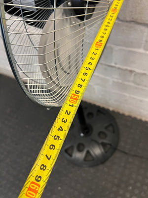 Condere Black and Chrome Standing Fan — Working Well; Fair Condition – width measurement