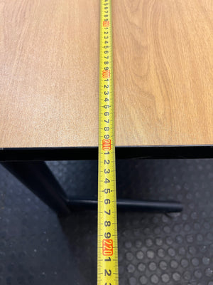 L-Shaped Office Desk in Light Oak Finish – width measurement