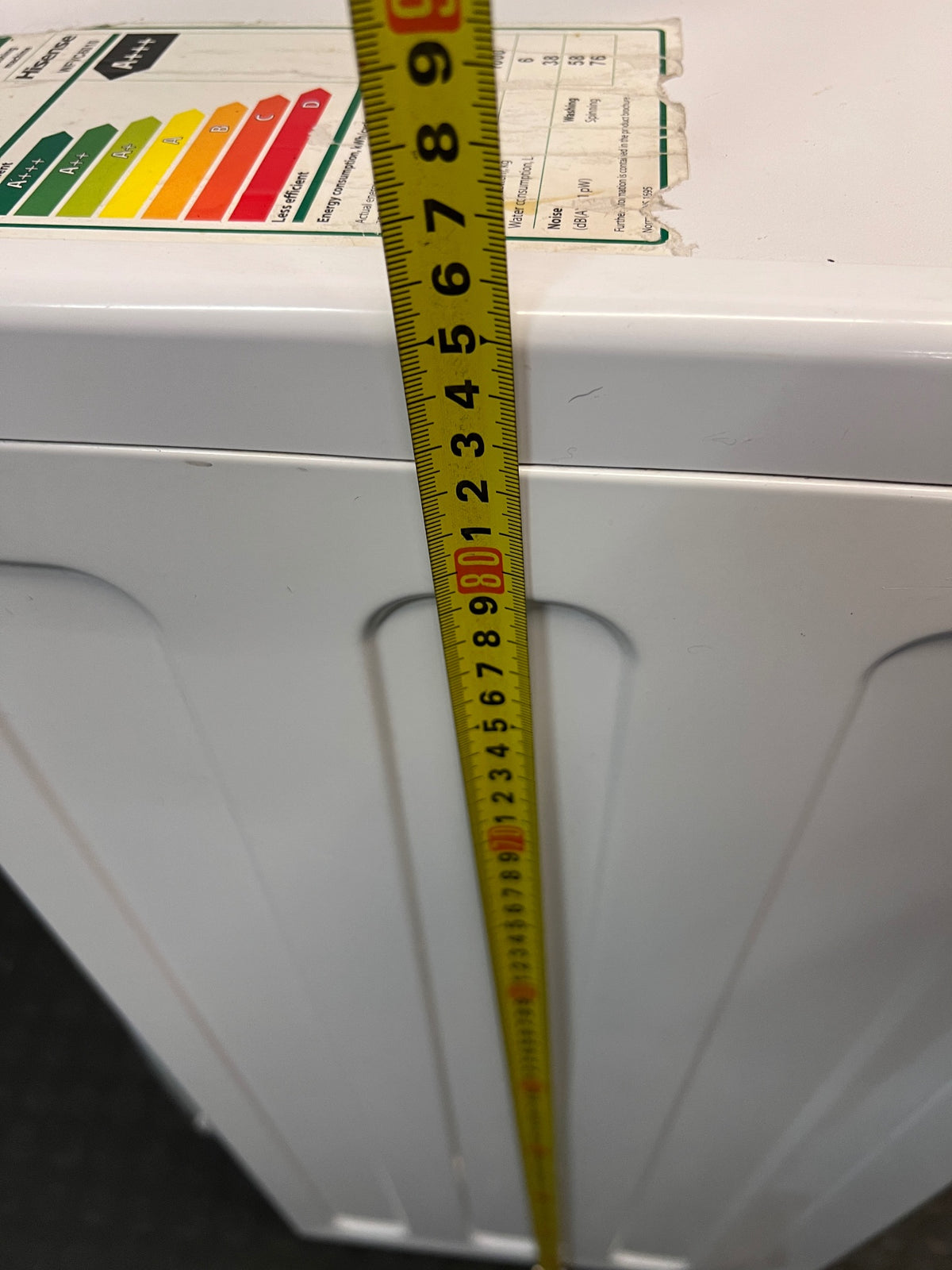 Hisense 6kg Front Loader Washing Machine — Unit Not Washing or Intake Water; Control Panel Errors – height measurement