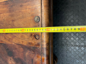 Large Rustic Wooden Coffee Table with Metal Studs — Good Working Order – width measurement