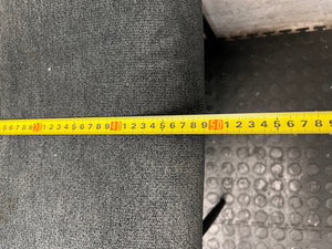 Charcoal Upholstered Dining Chair with Black Metal Legs – width measurement