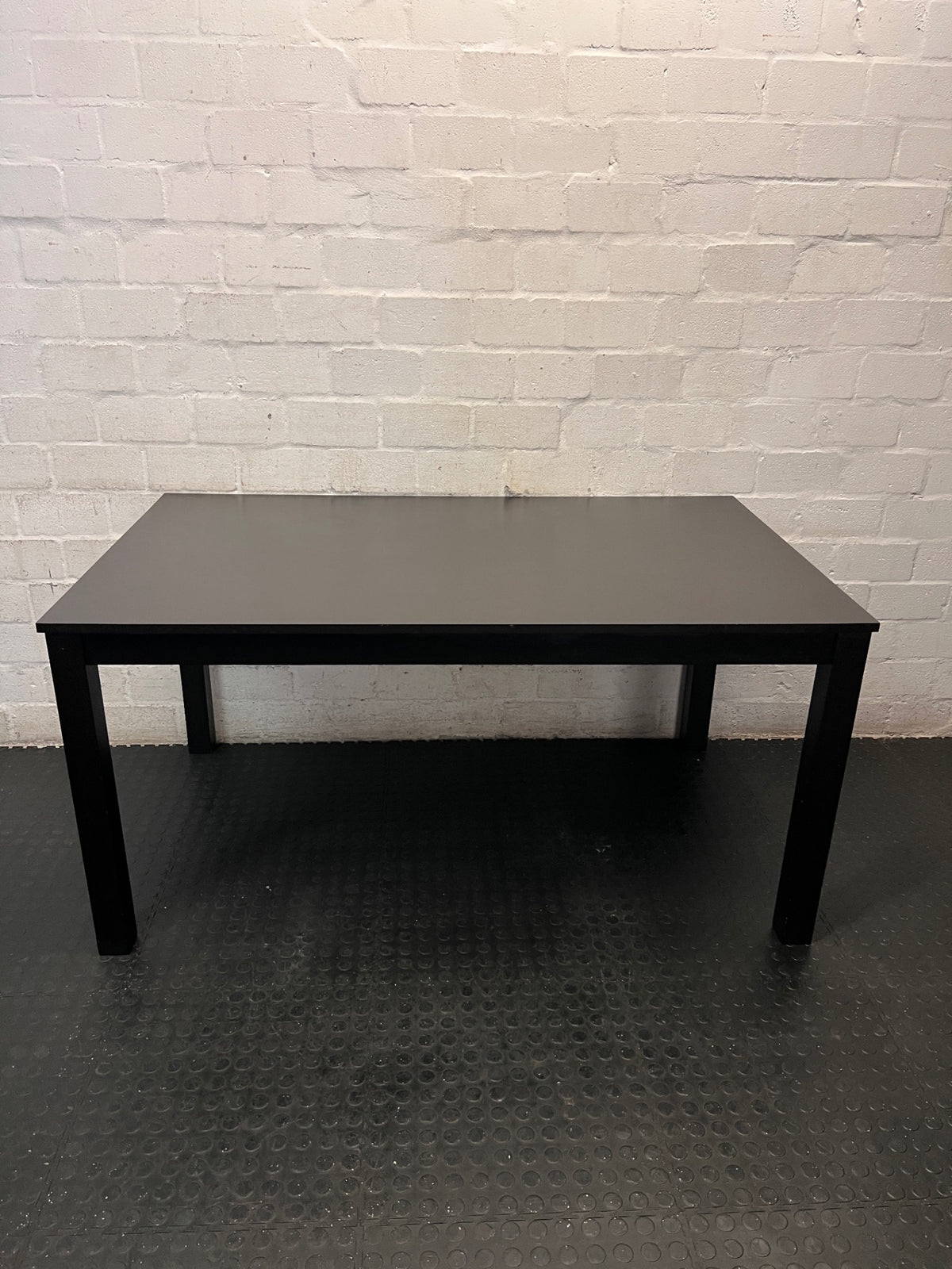 Modern Black Rectangular Dining Table — Used; Fair Condition – condition detail