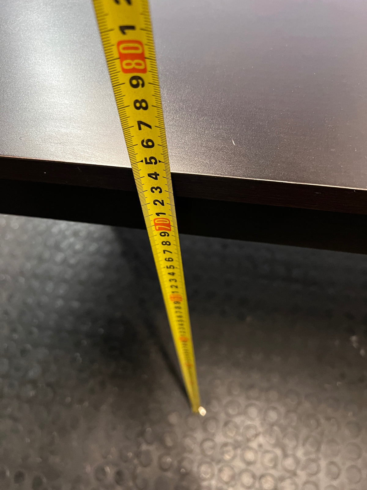 Modern Black Rectangular Dining Table — Used; Fair Condition – height measurement