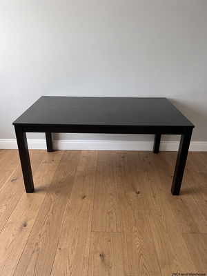 Modern Black Rectangular Dining Table — Used; Fair Condition – styled product image