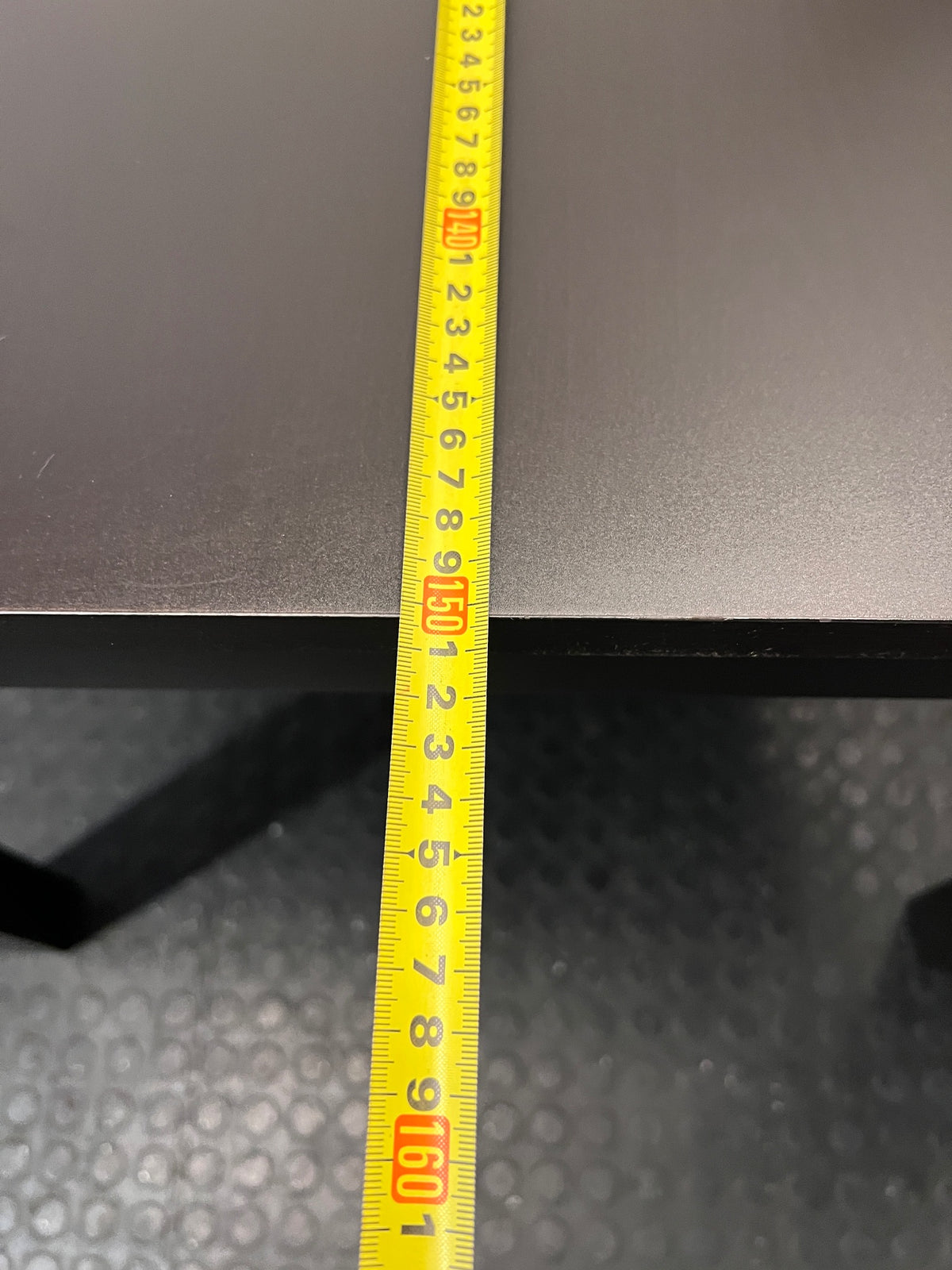 Modern Black Rectangular Dining Table — Used; Fair Condition – width measurement
