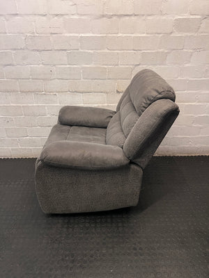 Yaz Grey Upholstered Recliner Armchair — Used; Fair Condition – condition detail