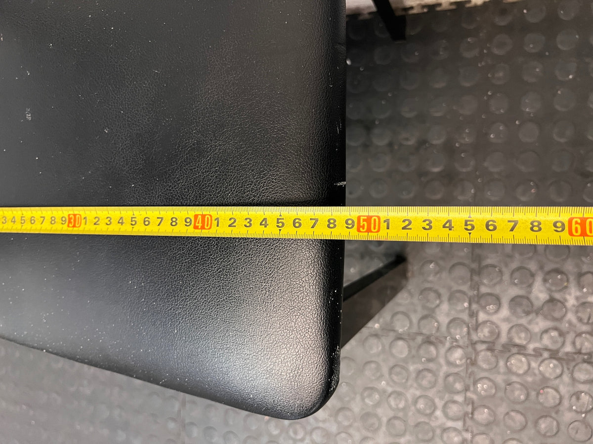 Modern Black Slatted Back Dining Chair – width measurement
