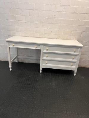 White Wooden Dressing Table with Drawers — Clean and Well Maintained – main front view
