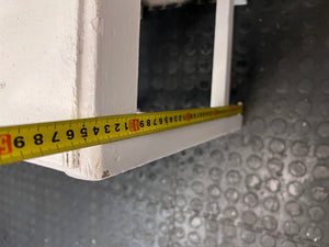 Compact White Wooden Side Table — Well Used Condition – height measurement