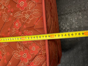 Patterned Red Double Bed Base Set — Good Used Condition – depth measurement