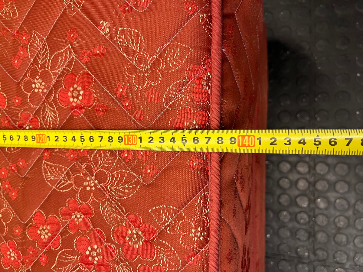 Patterned Red Double Bed Base Set — Good Used Condition – width measurement