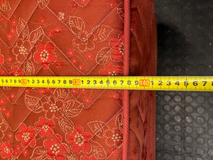 Patterned Red Double Bed Base Set — Good Used Condition – width measurement