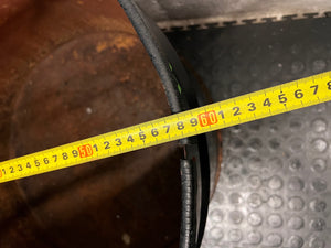 Industrial Repurposed Metal Oil Drum Chair – width measurement