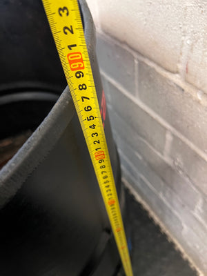 Upcycled Metal Oil Drum Chair – height measurement
