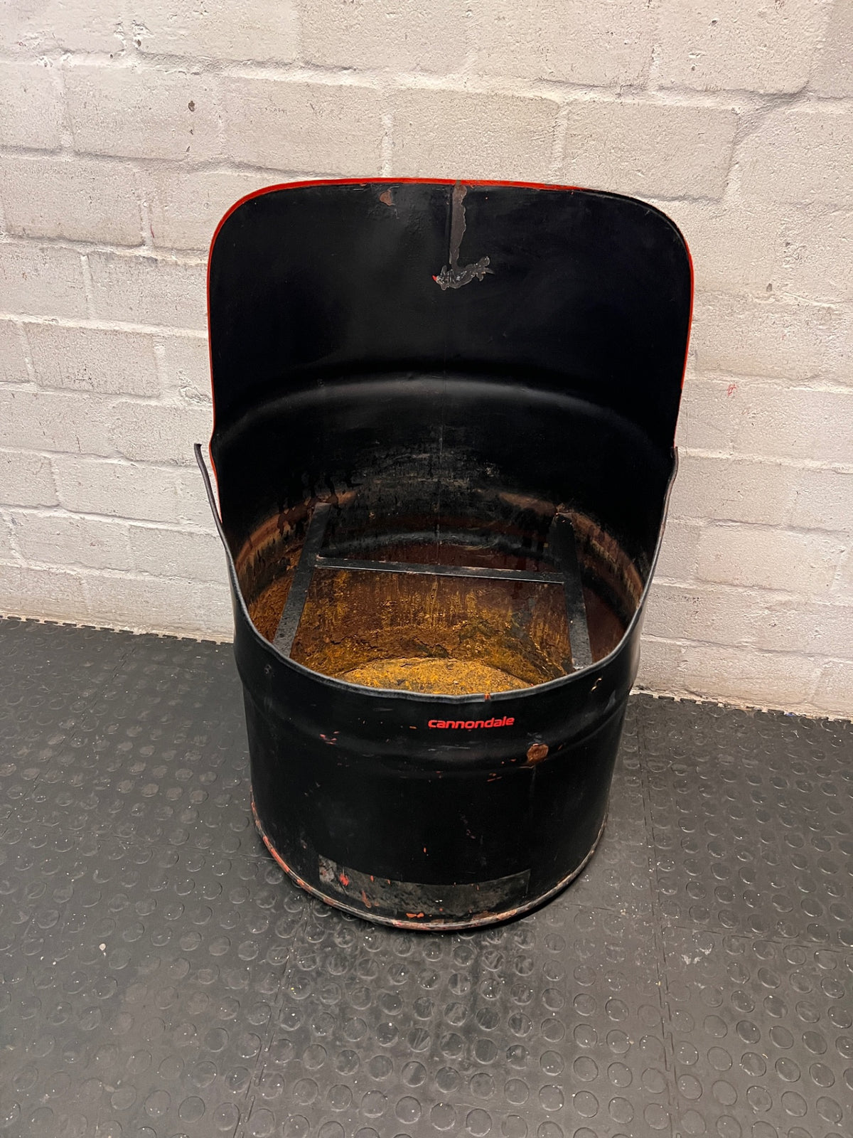 Upcycled Metal Oil Drum Cannondale Chair – top view