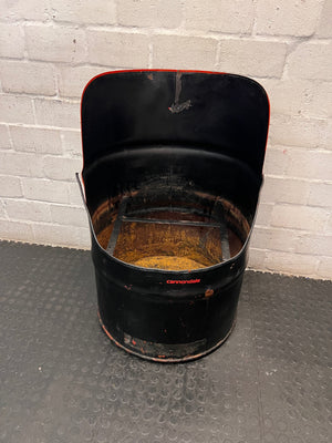 Upcycled Metal Oil Drum Cannondale Chair – top view