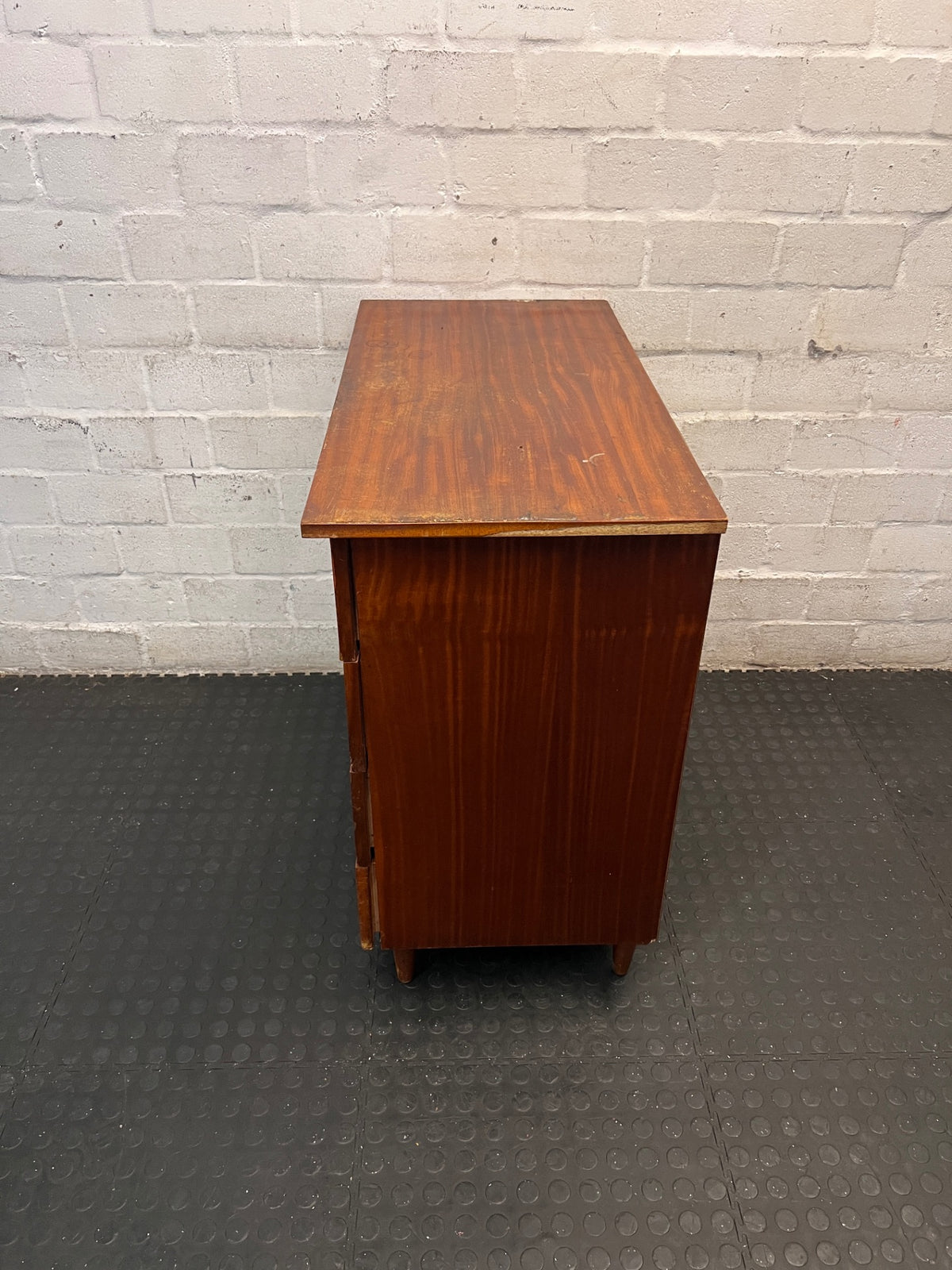 Mid-Century Style Wooden Chest of Drawers — Well Used Condition – condition detail