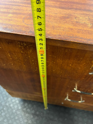 Mid-Century Style Wooden Chest of Drawers — Well Used Condition – height measurement