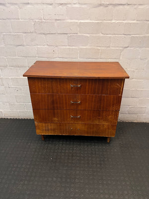 Mid-Century Style Wooden Chest of Drawers — Well Used Condition – main front view