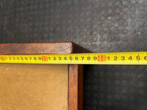 Upholstered Wooden Dressing Table Bench / Piano Stool — Well Used with Visible Scuffs and Fabric Wear – depth measurement