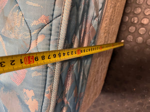 Queen Base Set with Patterned Mattress — Well Used Condition – height measurement