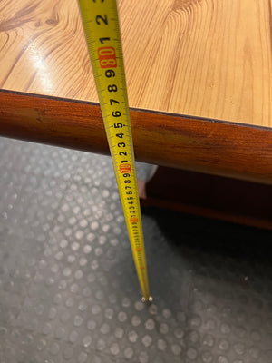 Two-Tone Wooden Trestle Dining Table — Fair Used Condition – height measurement