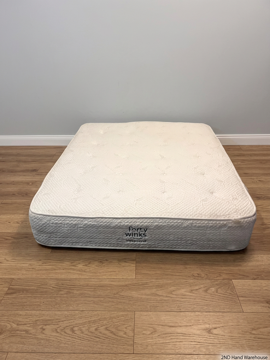 Forty Winks Sleepsaver Queen Mattress — Fair Condition with Visible Wear – styled product image