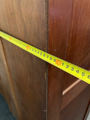 Three-Door Arched Wooden Wardrobe with Chevron Detail – depth measurement