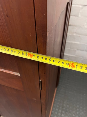 Vintage-Style Double Door Wooden Wardrobe – depth measurement