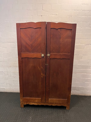 Vintage-Style Double Door Wooden Wardrobe – main front view